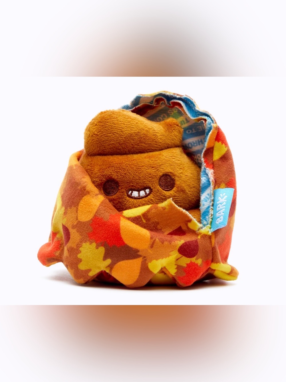 BARK Peek-a-Poo Leaves M-L rip & reveal Dog Toy NEW squeaky poo you inside